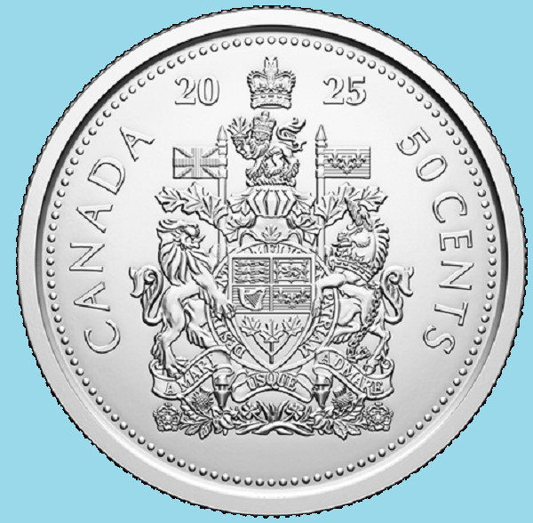 2025 Canada Half Dollar Fifty-Cents Coin. Bri. Mint UNC Canadian 50 Cents 50c