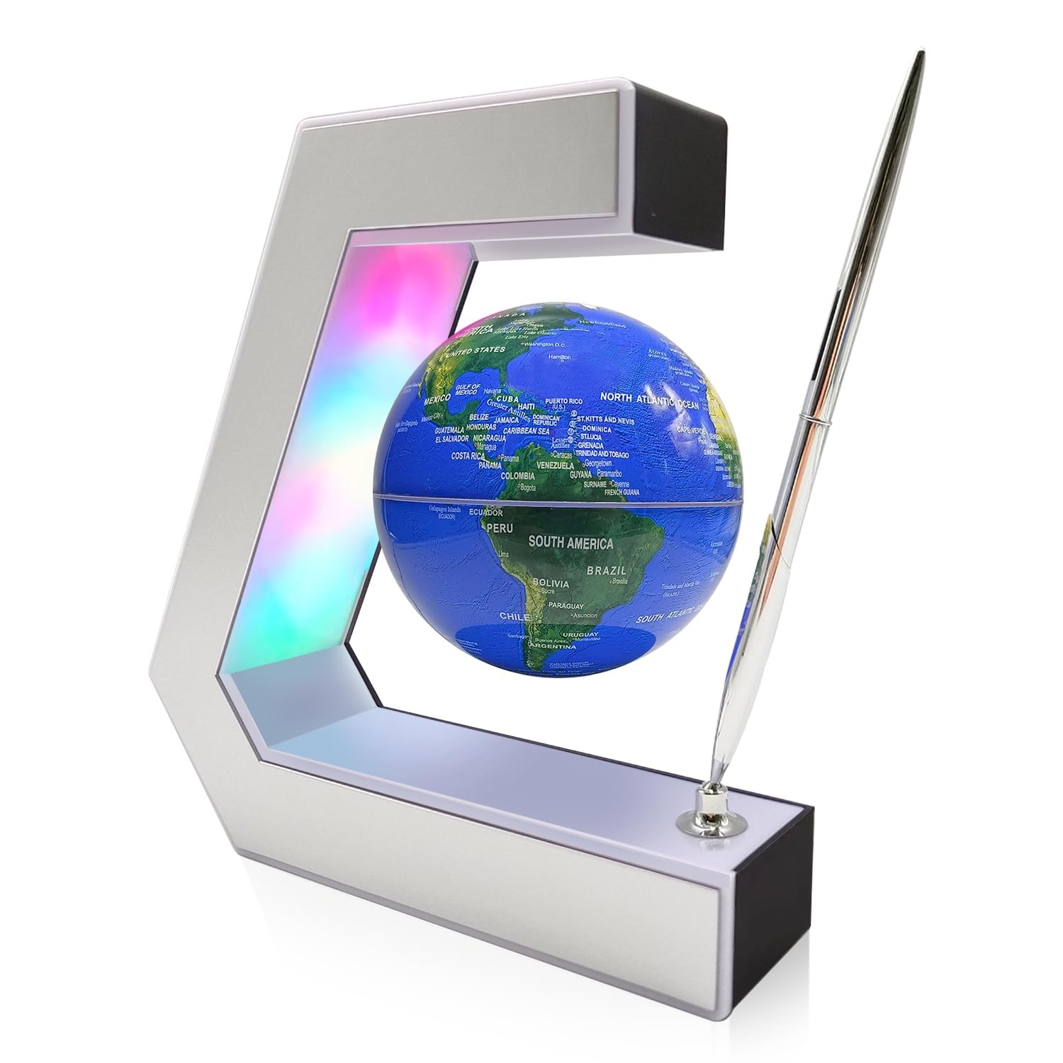 Flagest Magnetic Levitation Globe with LED Lights & Touch Control and Pen, Float