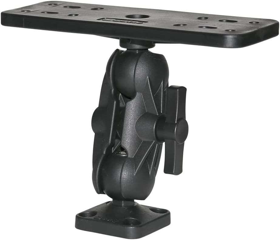 Scotty 0163 Ball-Mount Fish Finder and Universal Mounting Plate Large, Black