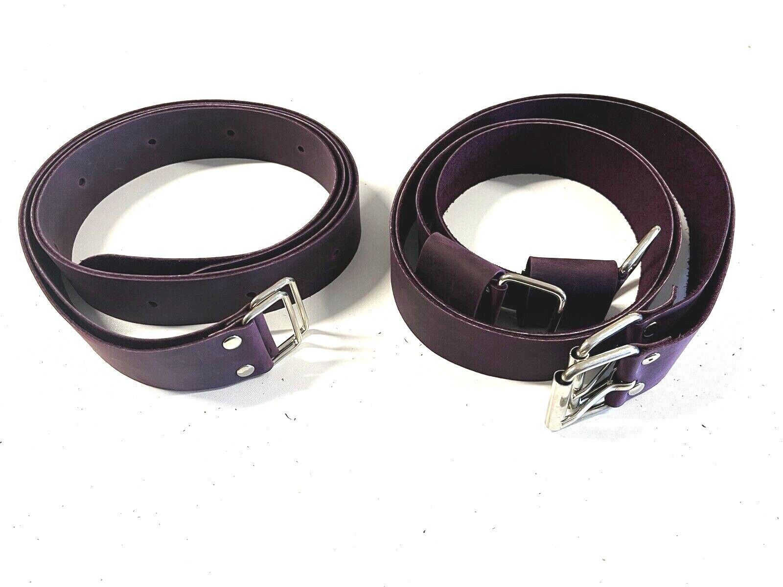 Genuine Leather Luggage Rack Straps Trunk rack straps for VW T3 T1 T2 Purple