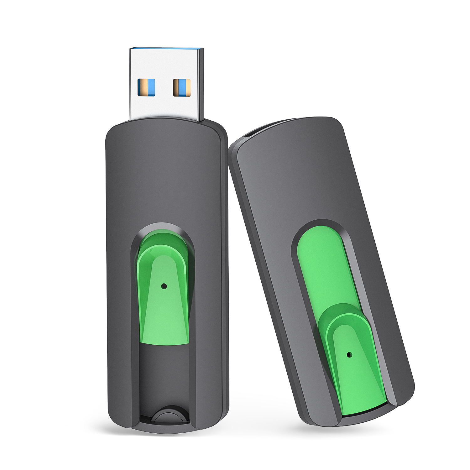 Kootion USB 2.0 5PCS 32GB Retractable Design Flash Drive USB Memory Stick Green