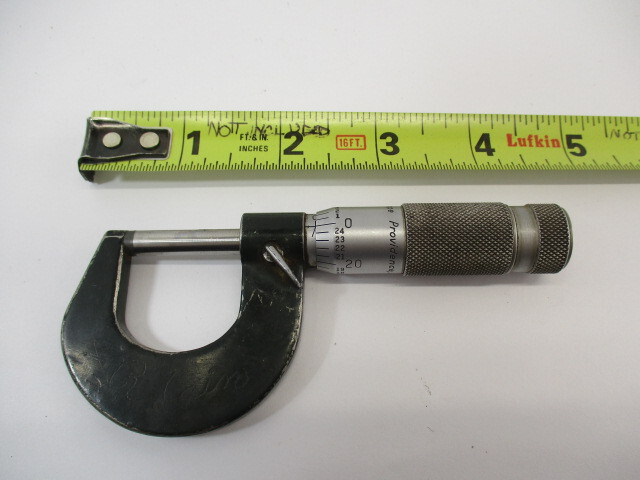 BROWN & SHARPE Slant Read Micrometer 0" - 1" x .0001" Smooth Spindle Lock VGC
