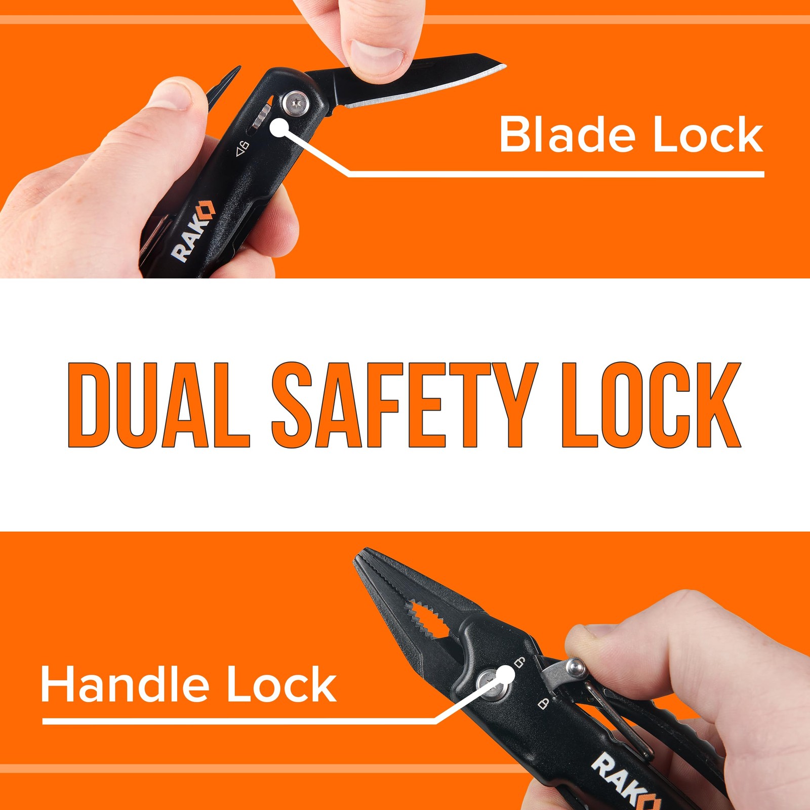 RAK Pro Tools Pliers Multitool - Cool Unique Pocket Size (1 count), Black