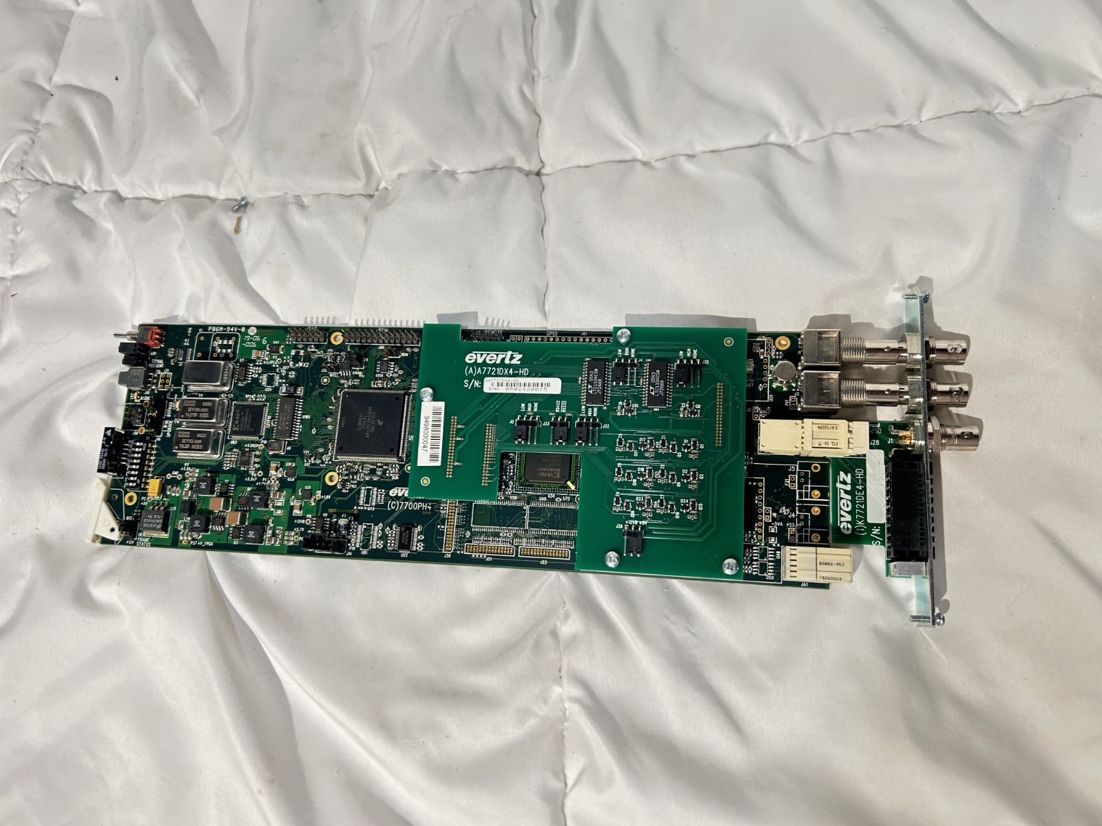 Evertz 7721DD4-HD+GPI HD/SD-SDI Quad Data De-embedder With Back Plane