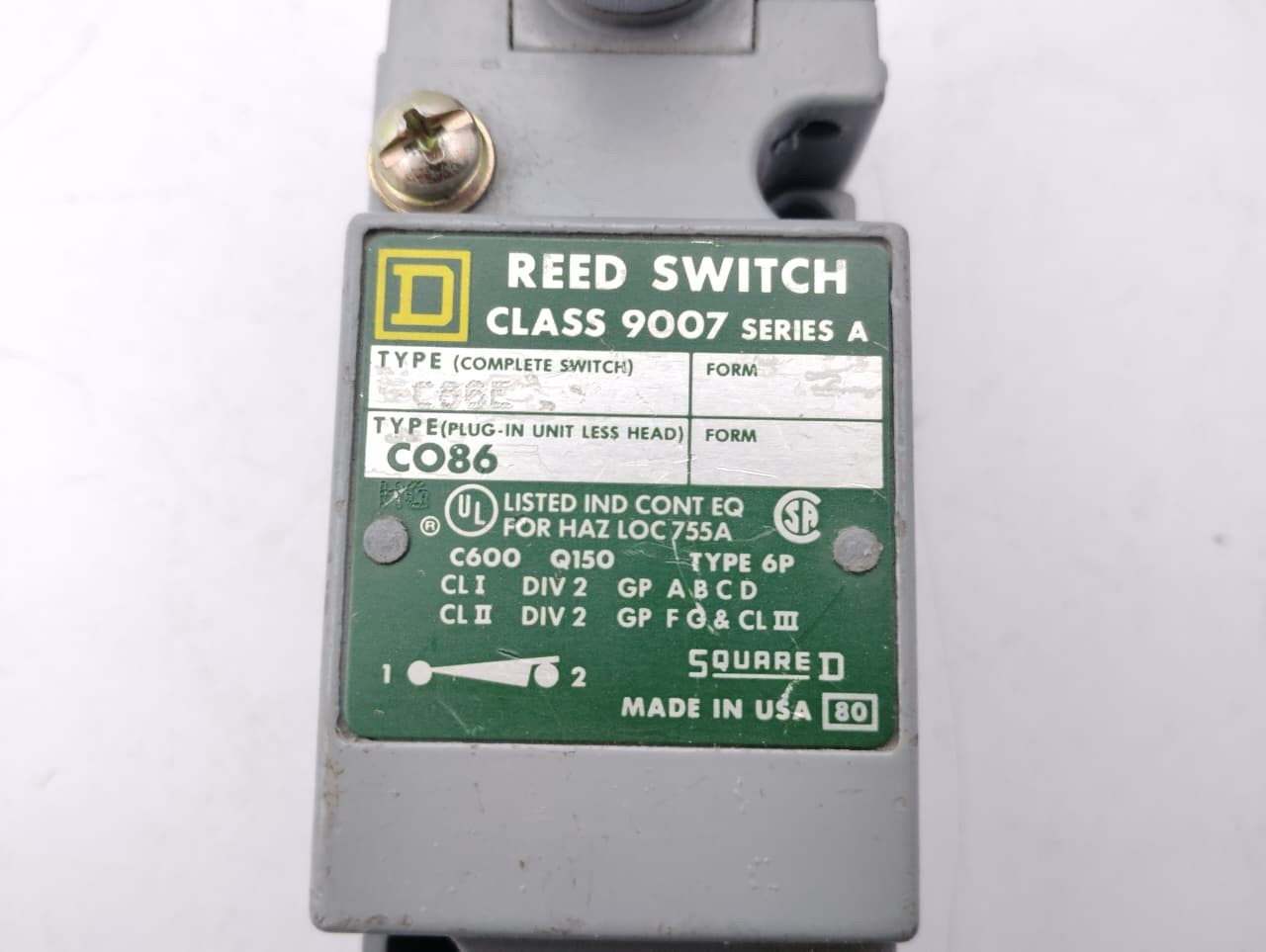Square D 9007-C86E Reed Switch 9007C86E