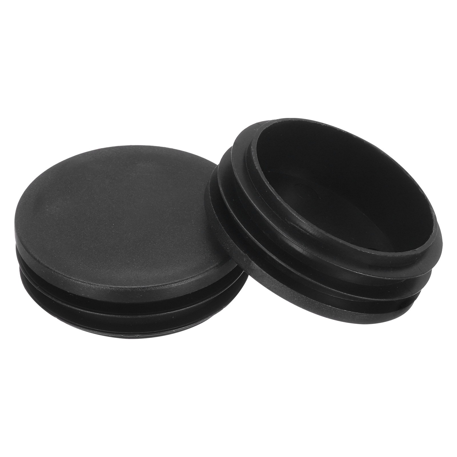 8pcs Round Plastic Hole Plugs, 2 Inch (50mm) Black Insert Tubing End Cap
