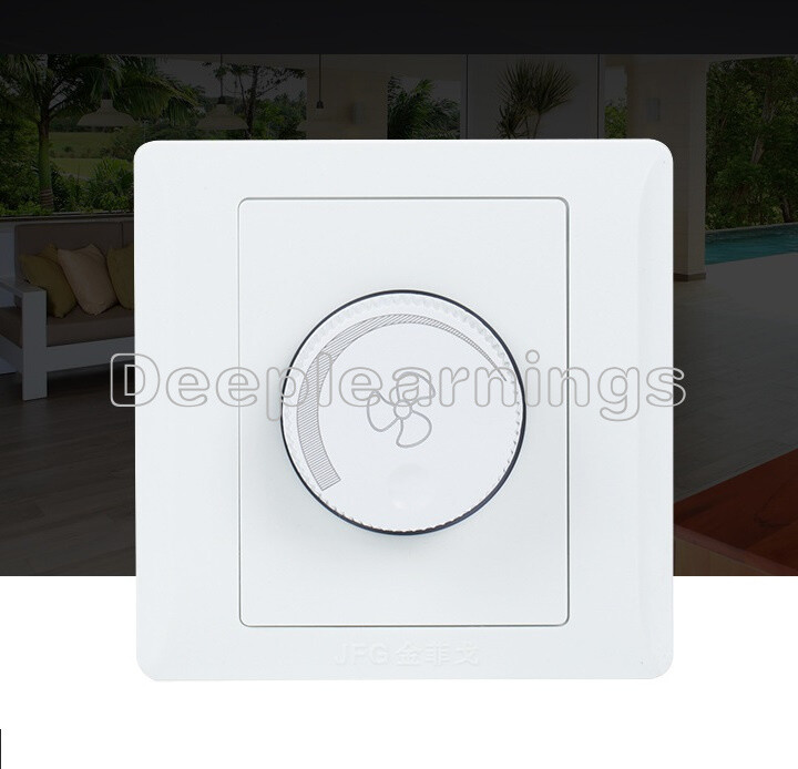 220V 10A Adjustment Ceiling Fan Speed Control Switch Wall Button Dimmer Switch E