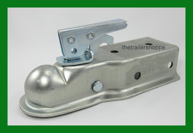 Trailer Coupler Hitch 2" Ball  2 1/2" Channel Bolt On Zinc Plated 3500 Lbs.
