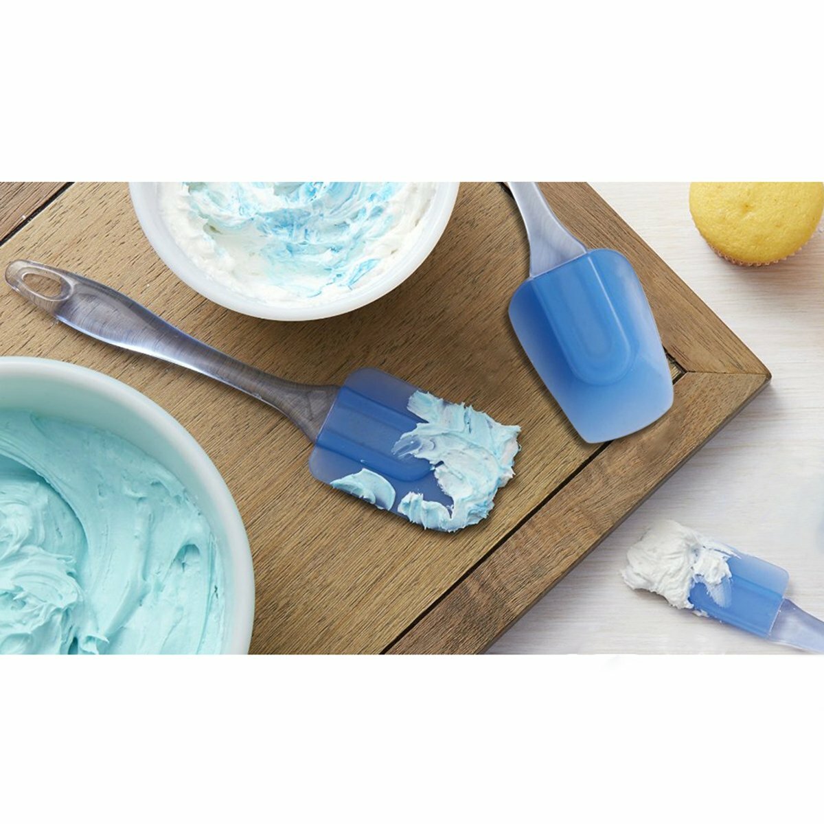 3Pcs Heat Resistant Silicone Spatula Cake Baking Butter Mixing Scraper Home Tool