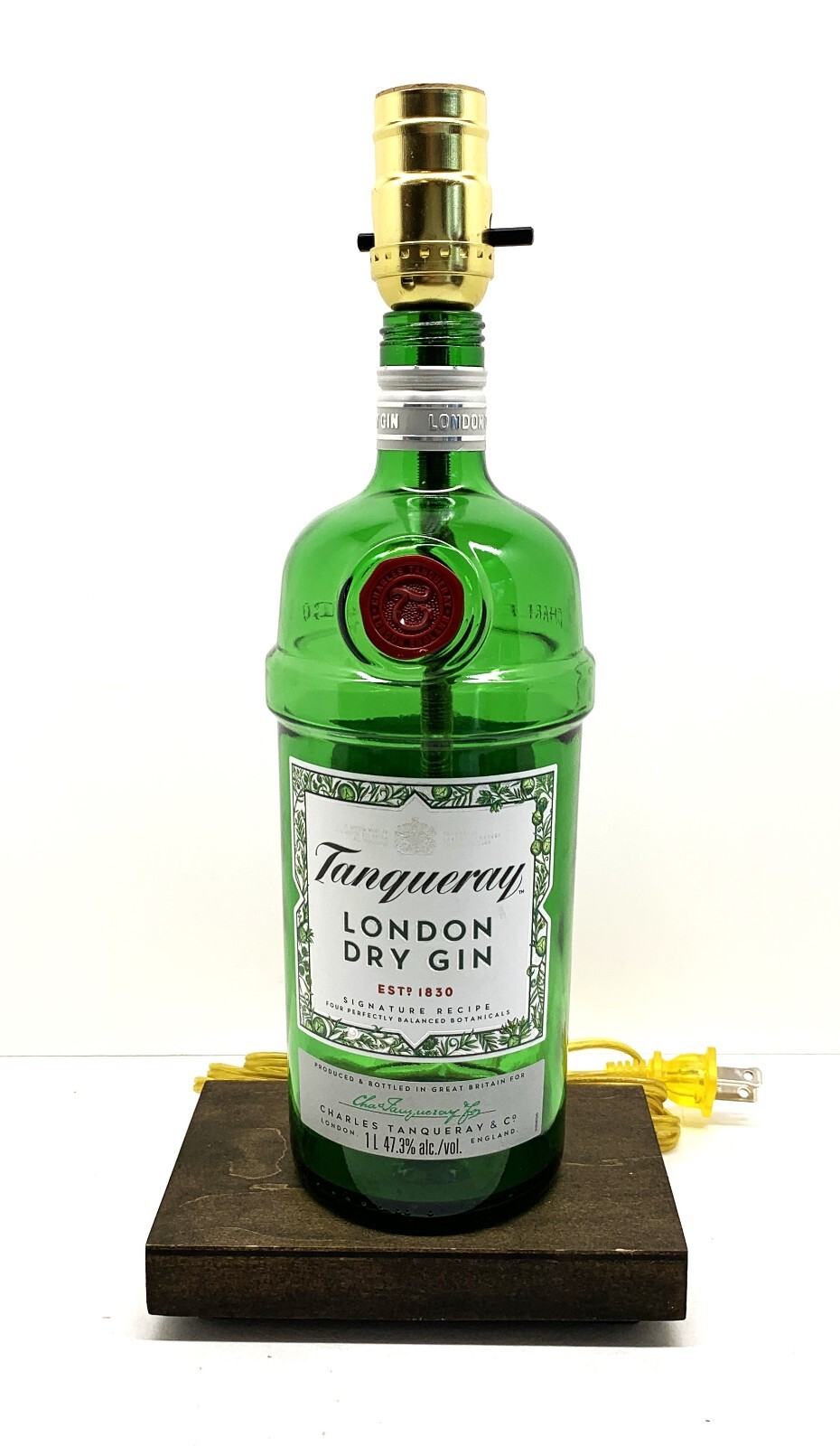 Tanqueray Gin Table Desk LAMP Bar Lounge Game Room Liquor Bottle Party Decor