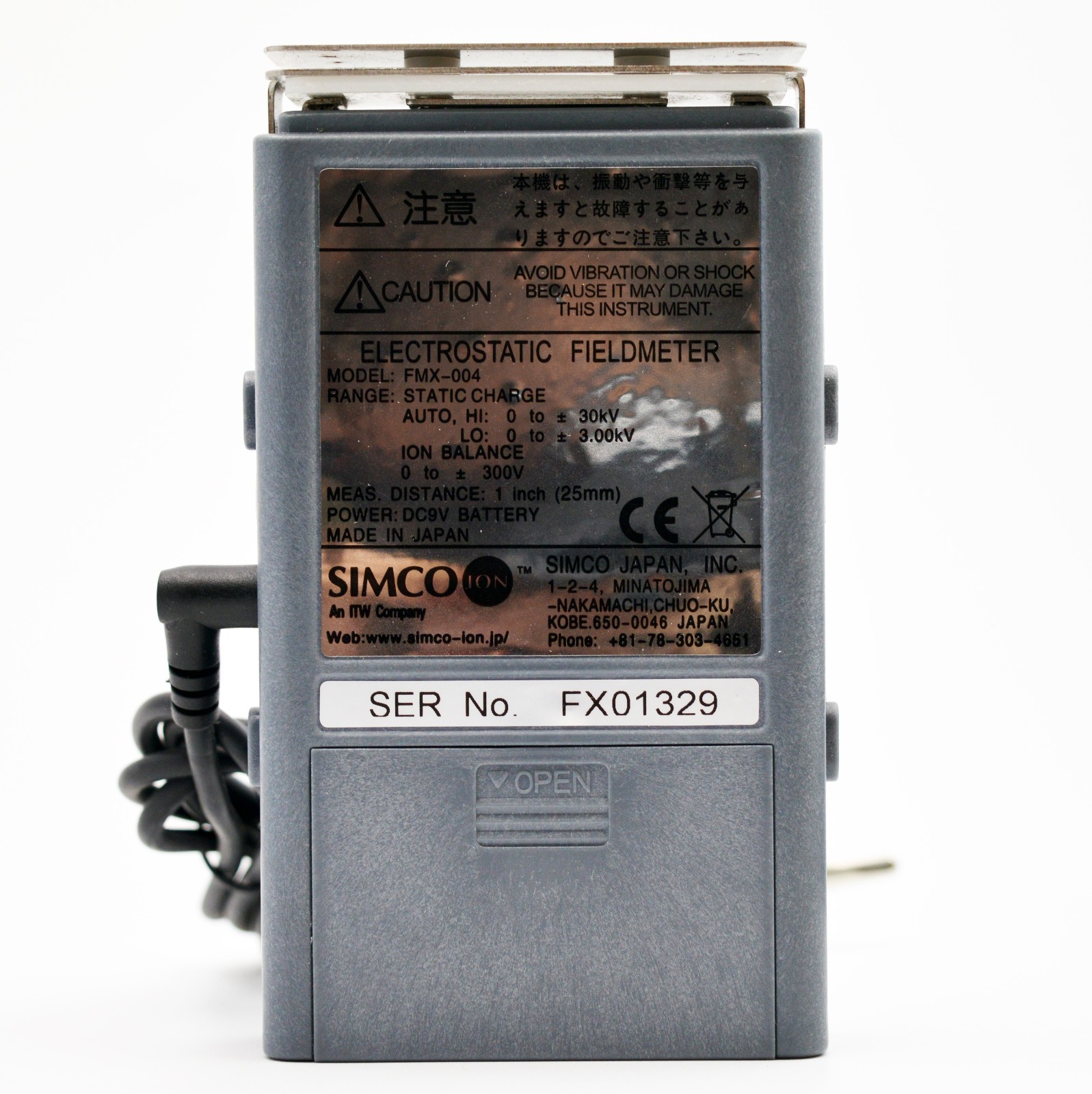 1pc FMX-004 For SIMCO Handheld LCD Electrostatic Field Meter Static Tester 30kV