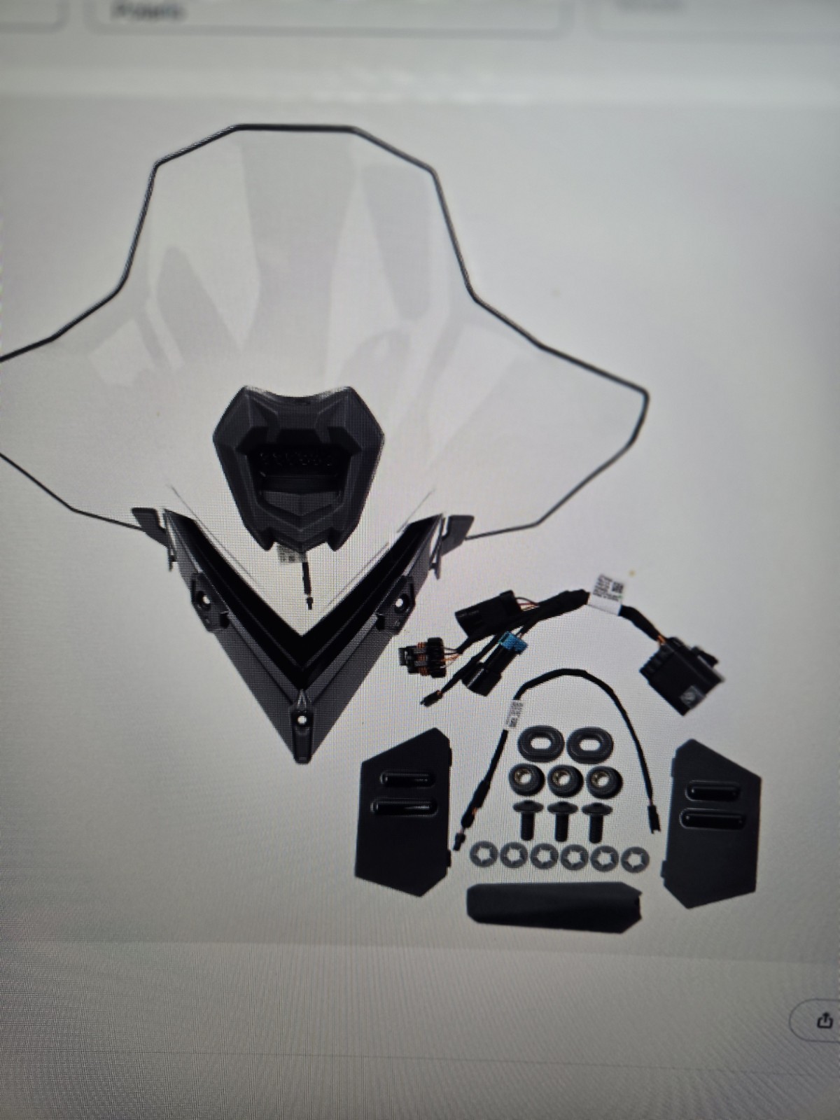Polaris 2890643 Full Windshield With Integrated Center Auxiliary Light Indy RMK