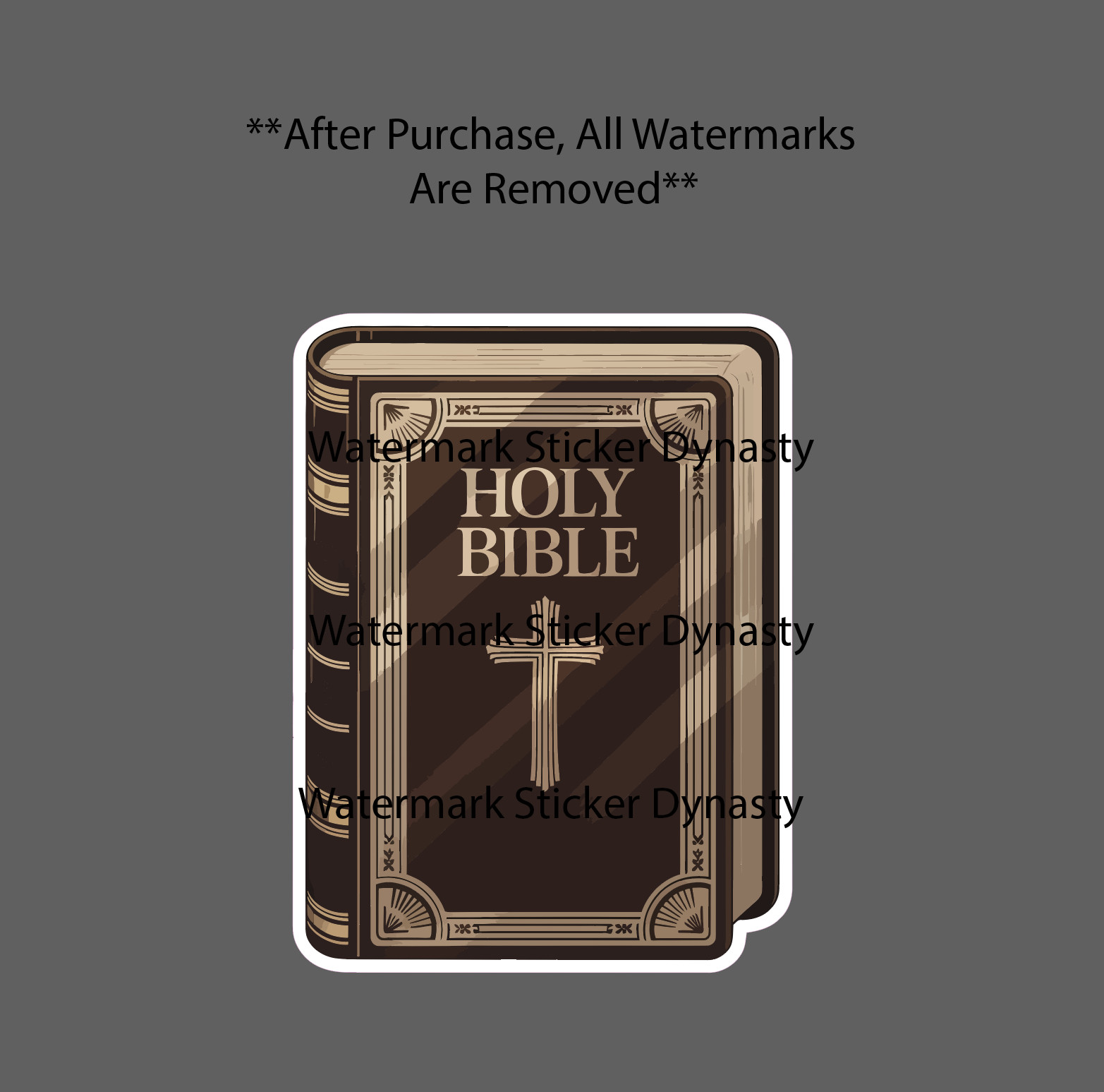 Holy Bible Sticker Waterproof Decal Jesus Faith Book Reading Scripture Gift NEW