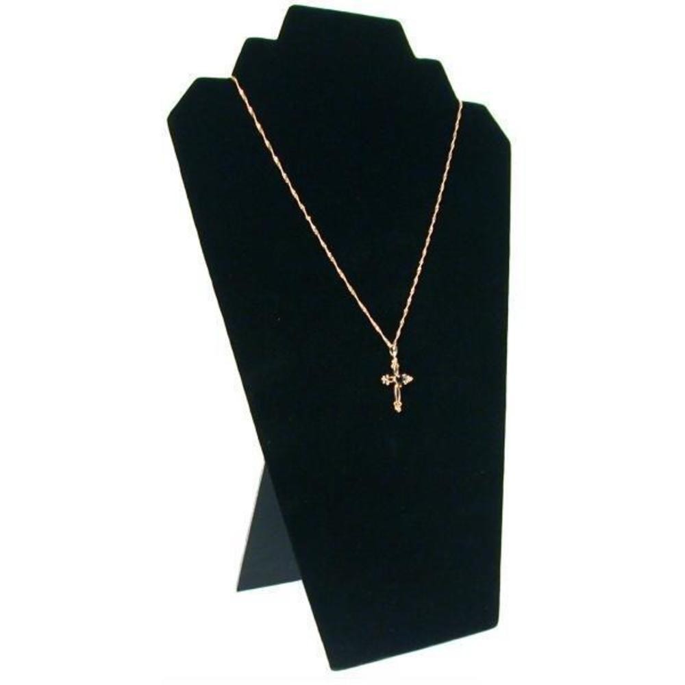 Black Velvet Multiple Necklace Easel Jewelry Display 8 1/4" x 12 1/2"