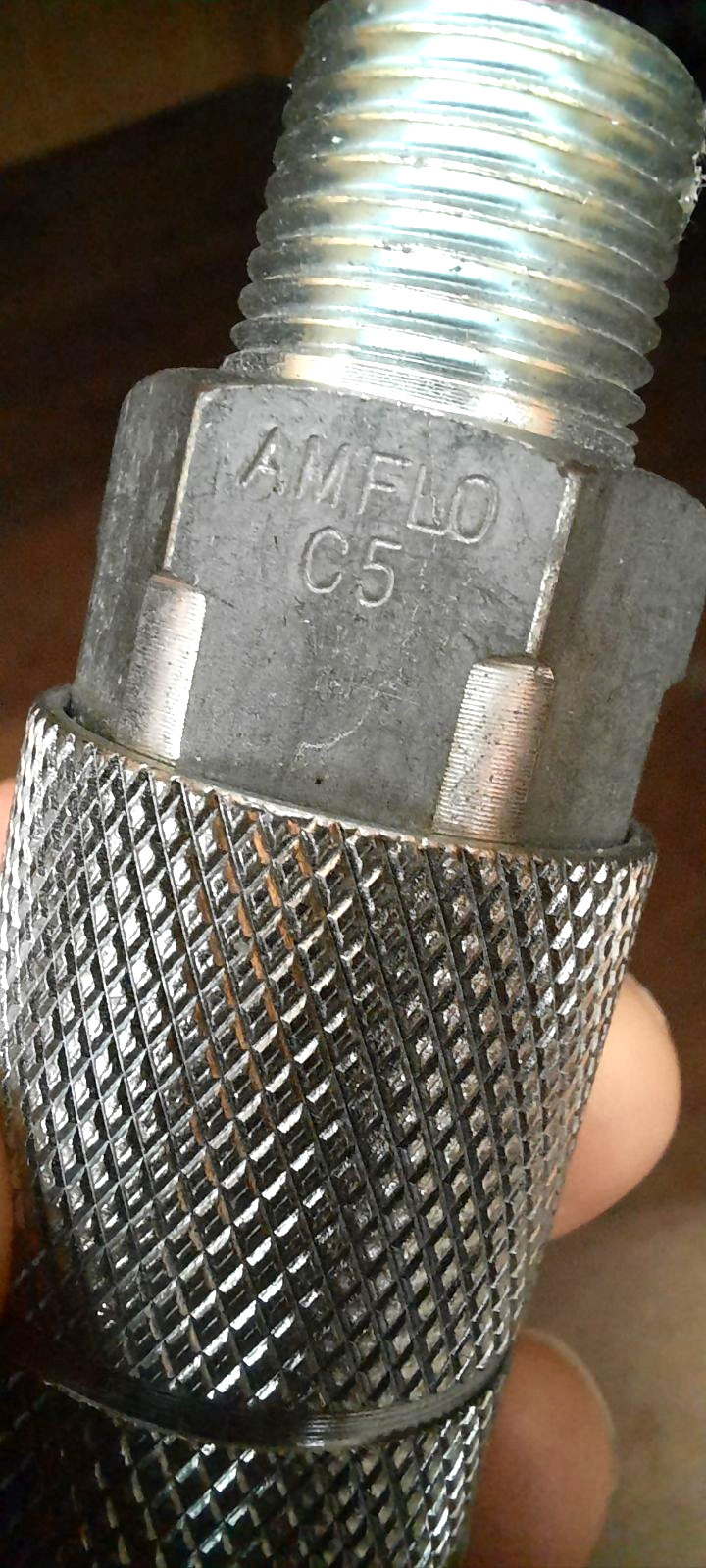 Amflo C5 - 3/8" Coupler w/ 3/8" T Design x 3/8" MNPT Steel