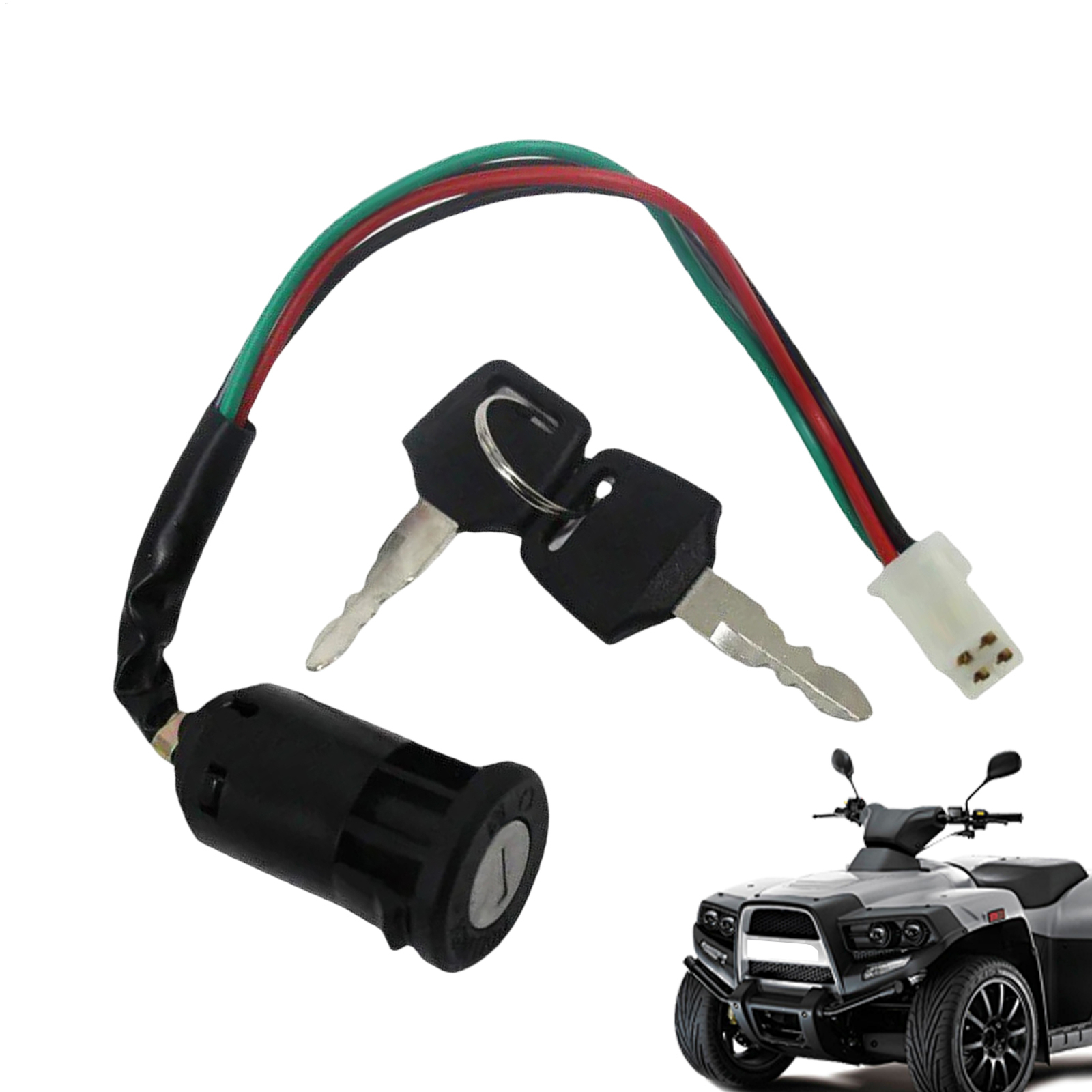 ATV 50-250cc Ignition Key Starter Switch Beach Car Female Plug Ignition Key
