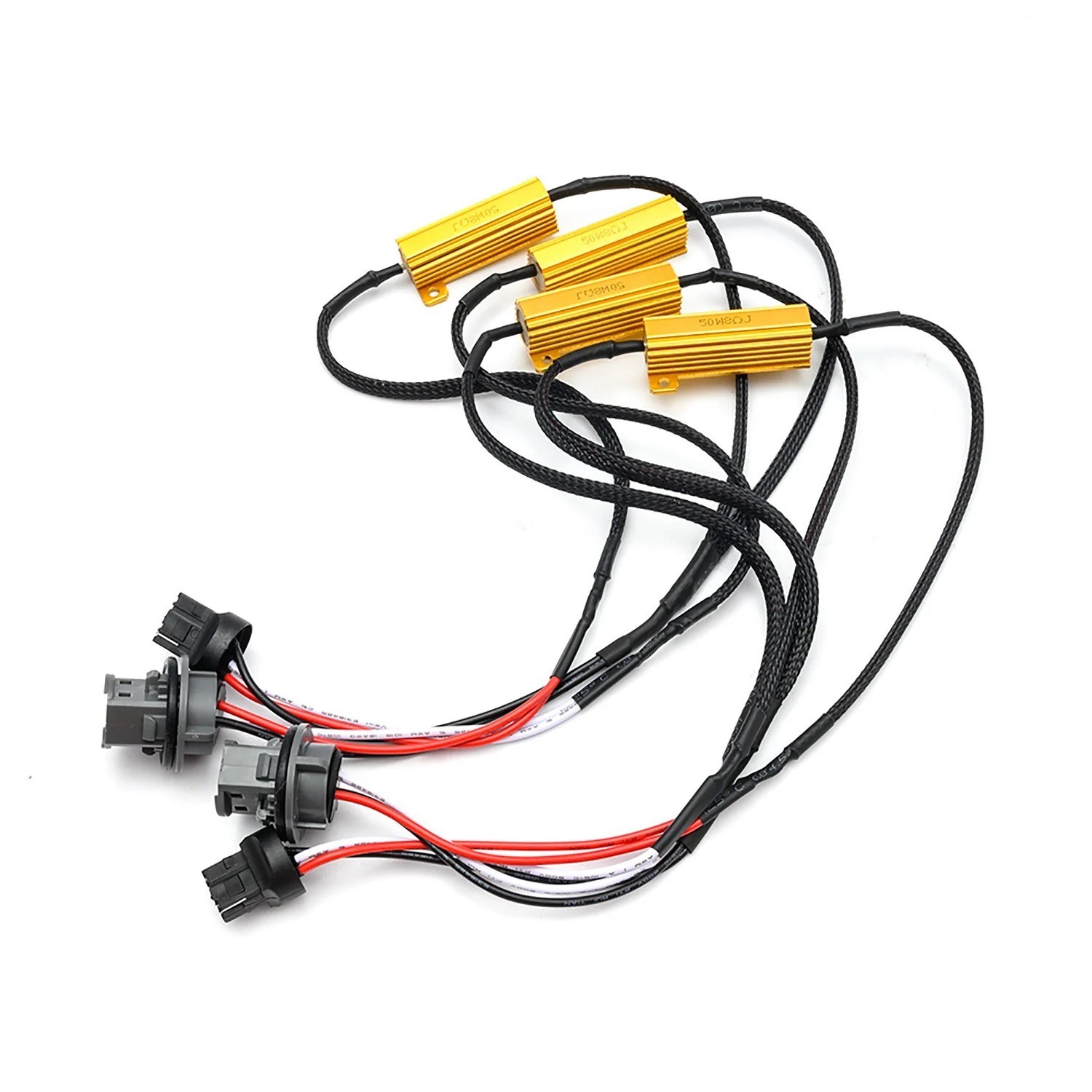 Wire LED Resistor Canceler Error Decoder 7443 Harness Brake Stop Tail Parking