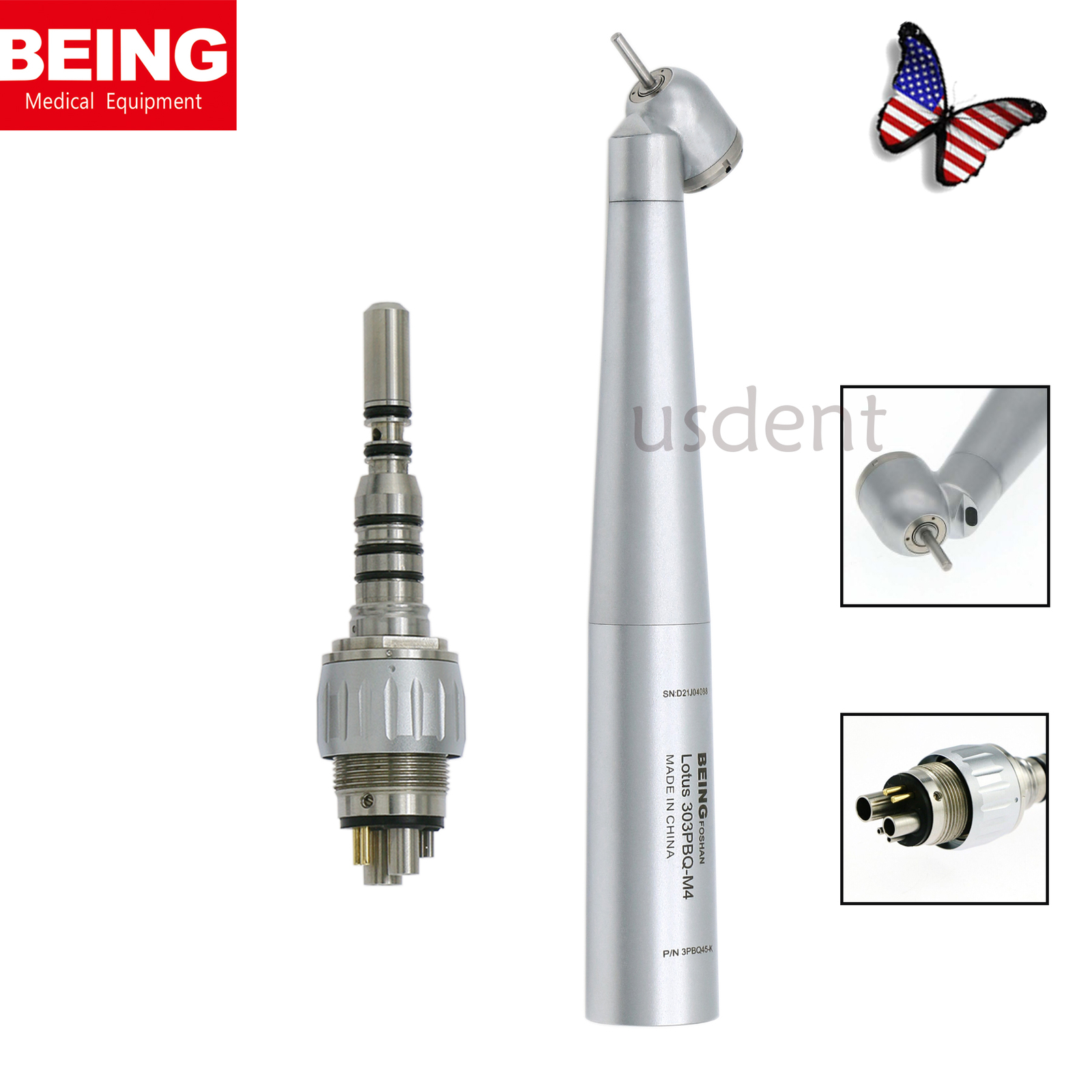 BEING Dental Turbine 45° Angle Surgical Handpiece Fiber Optic For KAVO MULTIflex