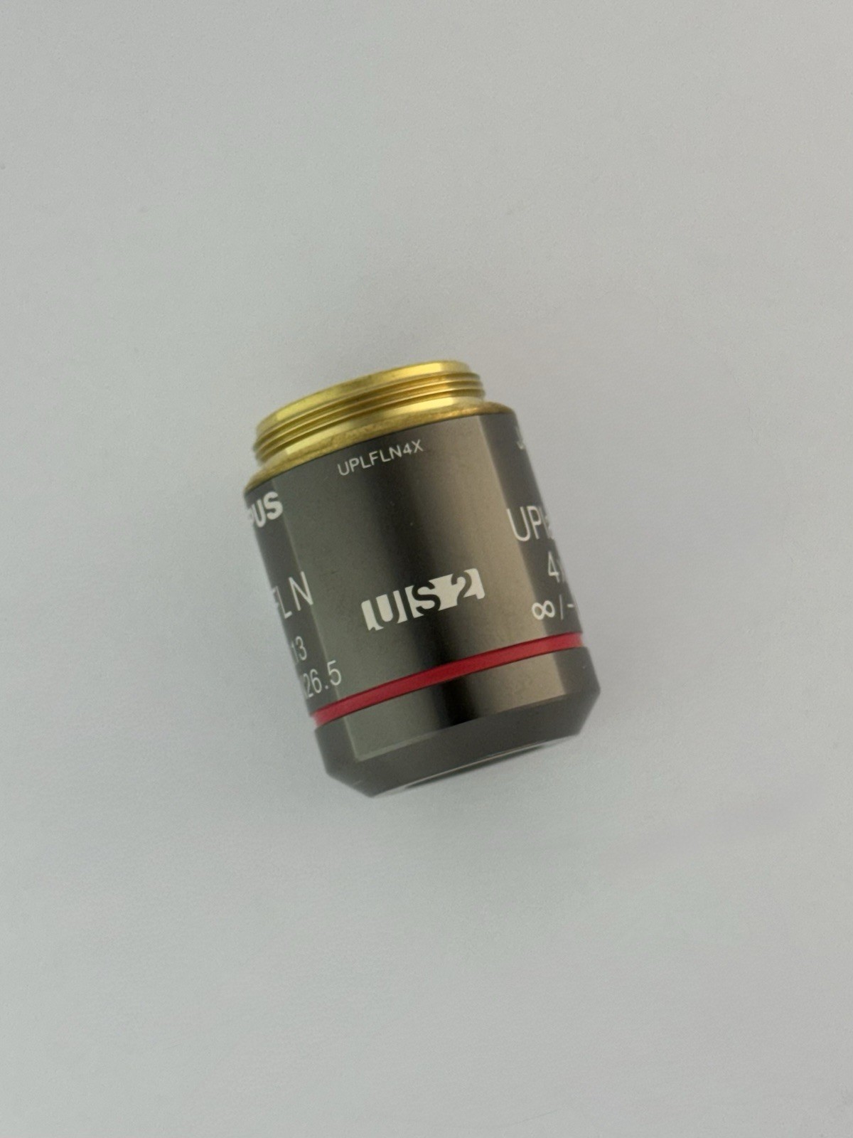 Olympus UPlanFL N 4x /0.13 ∞/– FN26.5 UIS2 Microscope Objective Lens