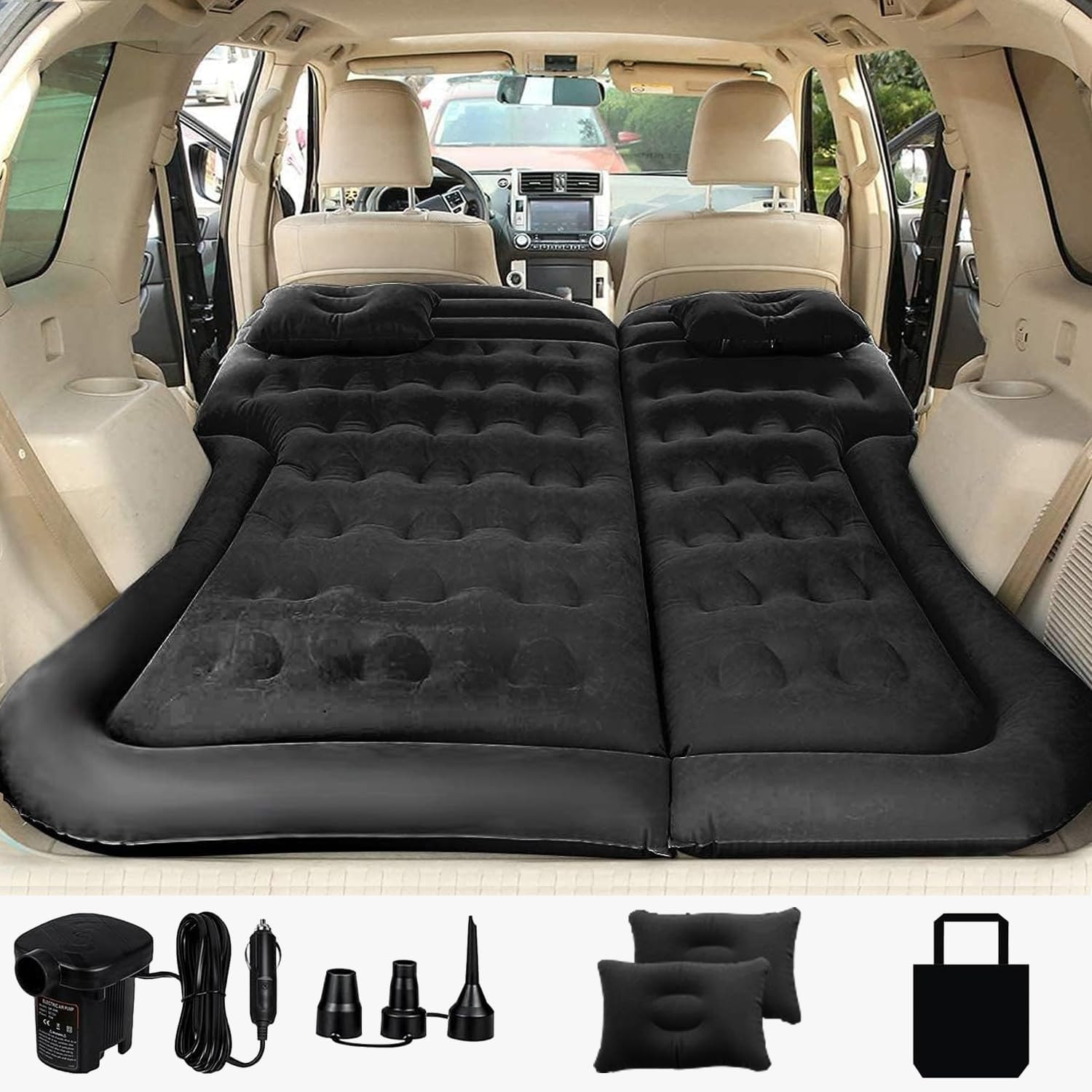 SUV Air Mattress Camping Bed Cushion Pillow Inflatable Thickened Car Air Bed Mat