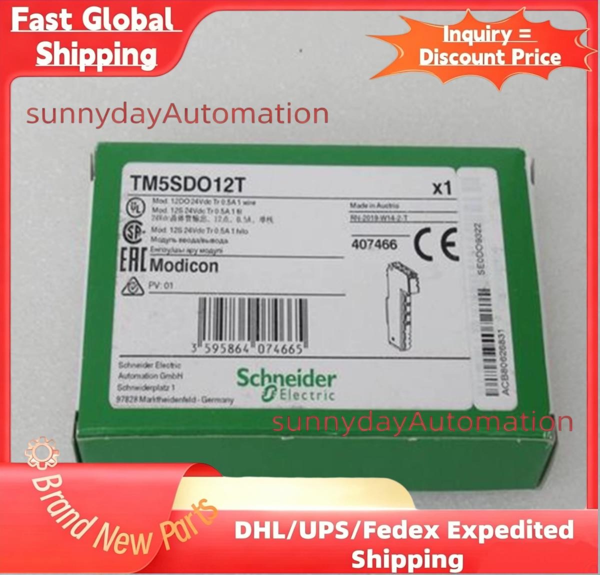 NEW SCHNEIDER TM5SDO12T Digital Output Module US Free TAX
