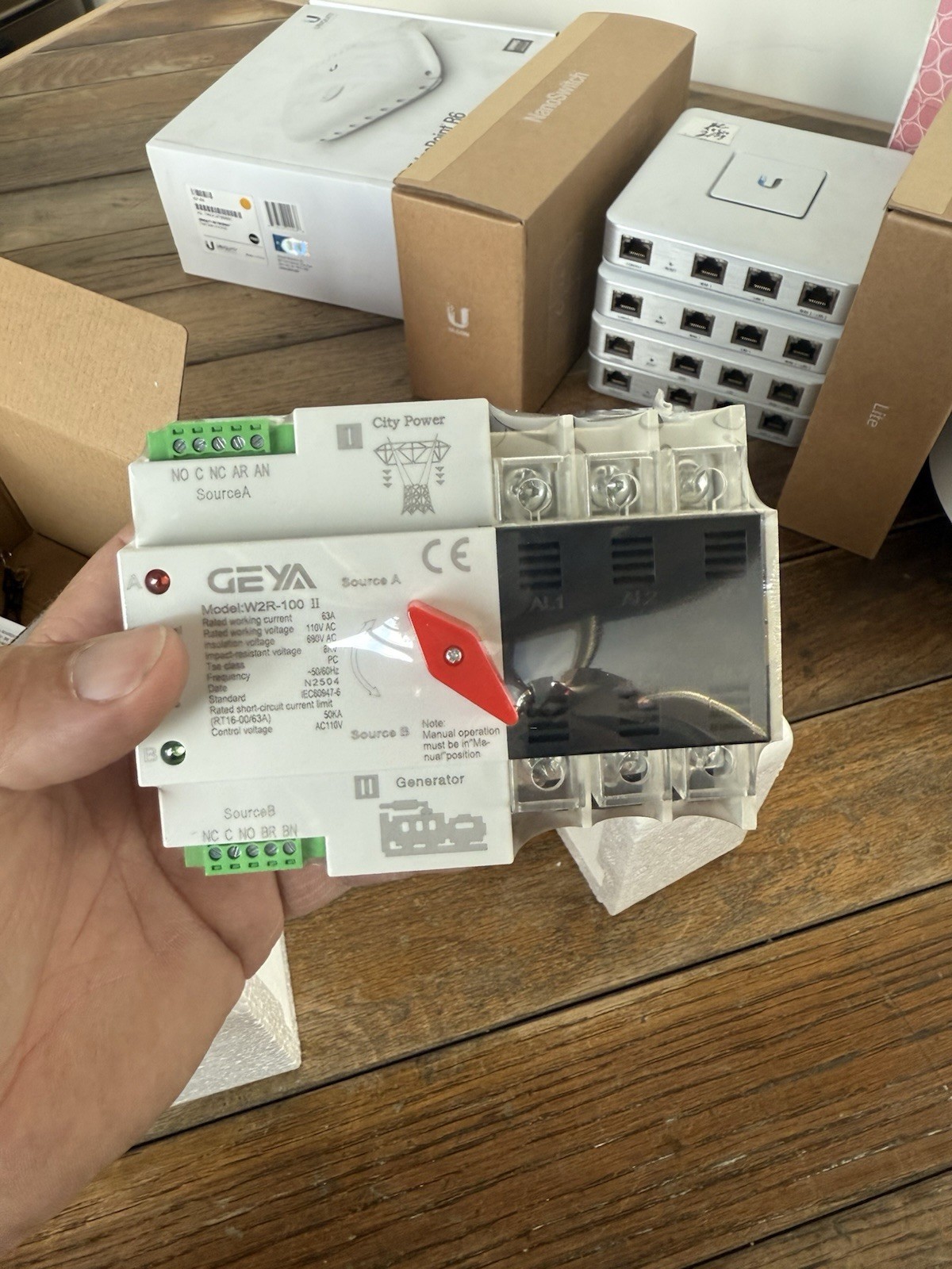 Geya W2R Double Power Automatic Transfer Switch 3P 63A 110v