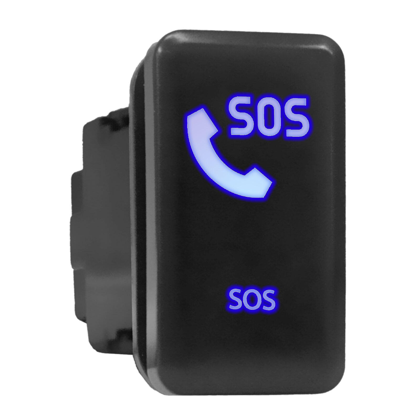 SOS - LED Push Button Replacement for TOYOTA (1.54 x 0.83 in) Blue