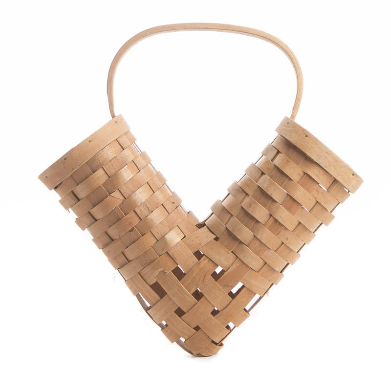 Set of 2 Double Sided Hanging Chipwood Baskets