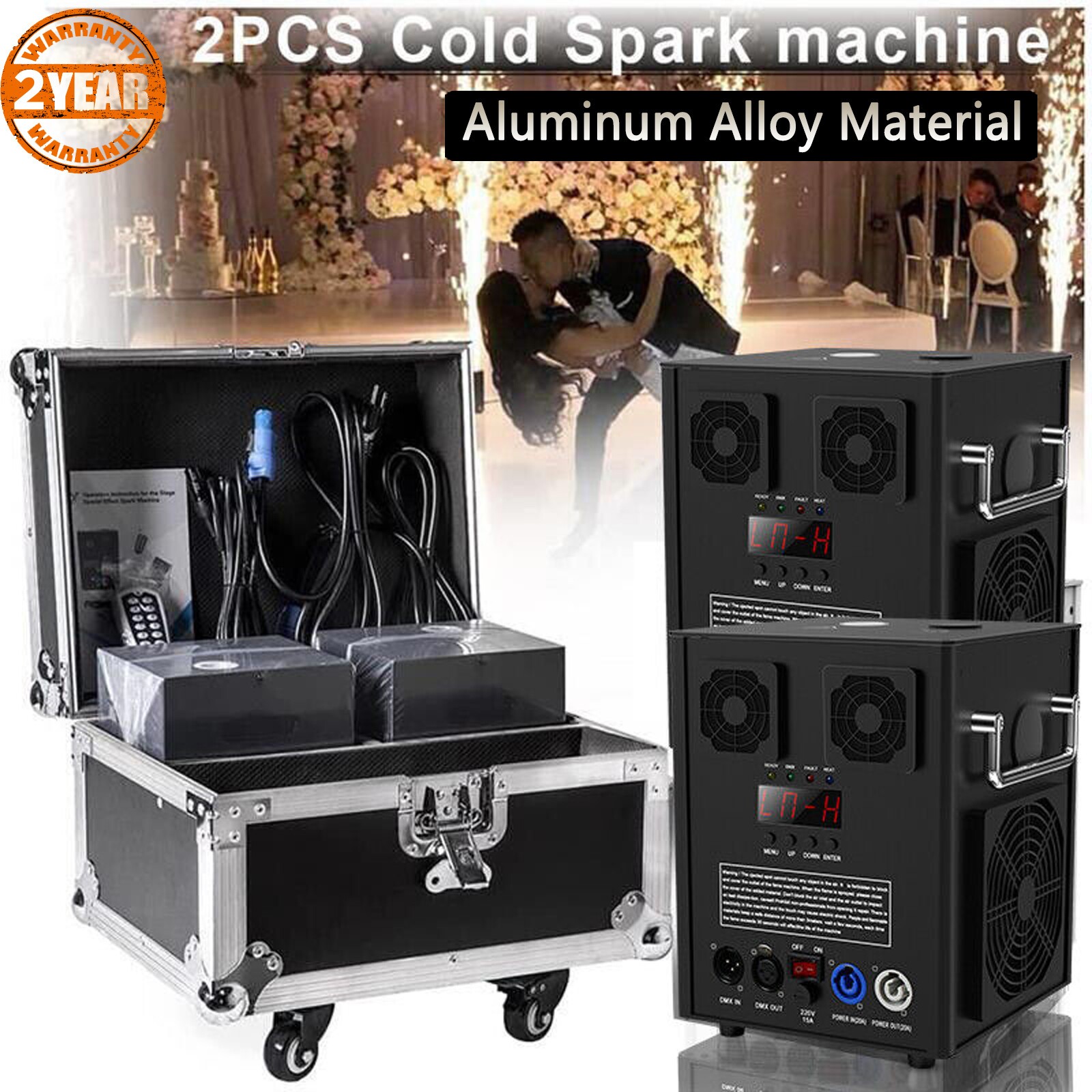 700W Cold Spark Machine Stage Effect DMX Firework Machine Bar Wedding Show+Case