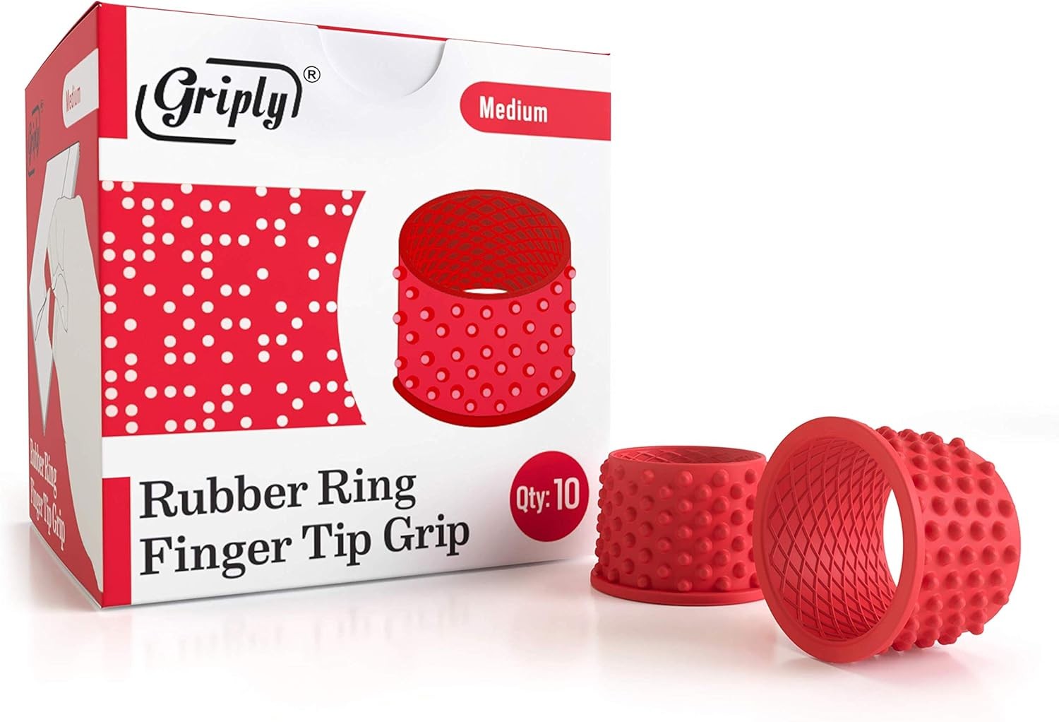 Medium Rubber Finger Tip Grips Protectors