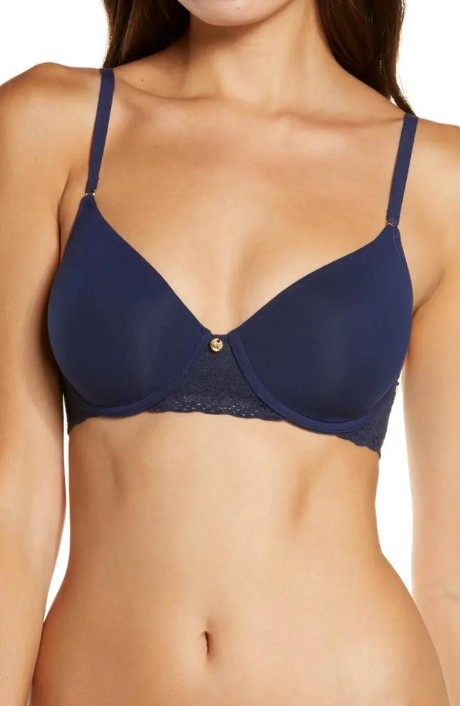 Natori Bliss Perfection Underwire Contour Bra in Midnight Navy Size 38B