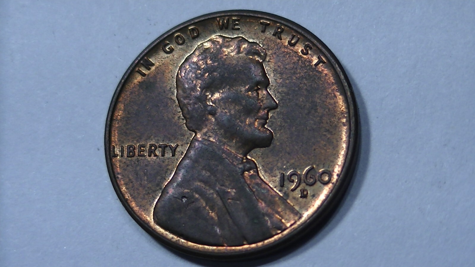 1960 D DENVER DOUBLE DD MINT MARK ERROR LINCOLN MEMORIAL PENNY CENT BOLD NICE!