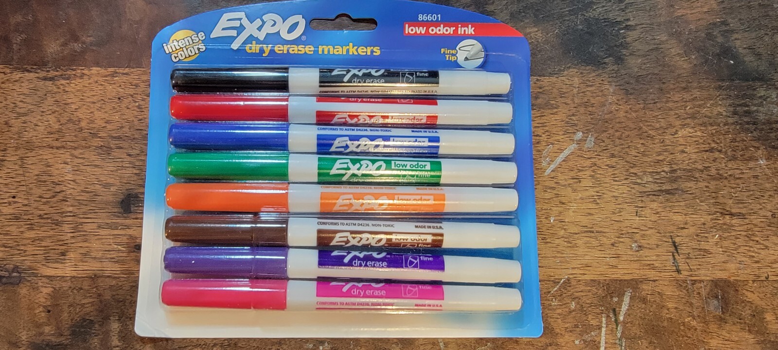 EXPO Low-Odor Dry-Erase Marker Fine Point Assorted 8/Set 86601