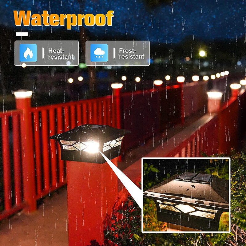 8Pcs Outdoor Flame Light Solar Post Deck Fence Cap 4x4/6x6 Bright Light