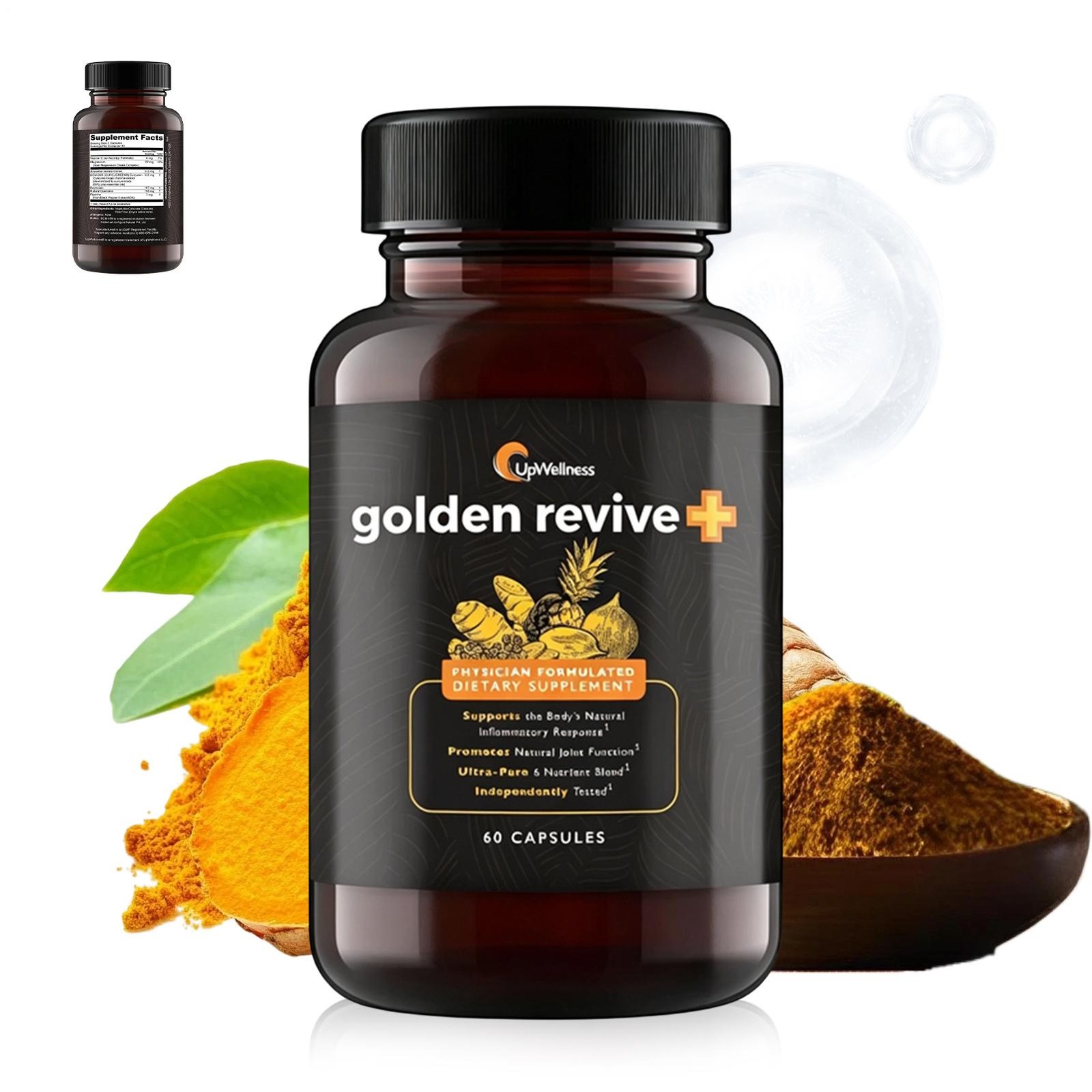 UpWellness Golden Revive + Joint Support Supplement 60 Counts