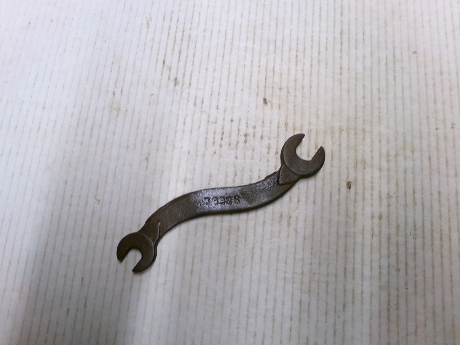 Double Open End S Curved 7" Wrench 1/2" x 5/8" Vintage Tool