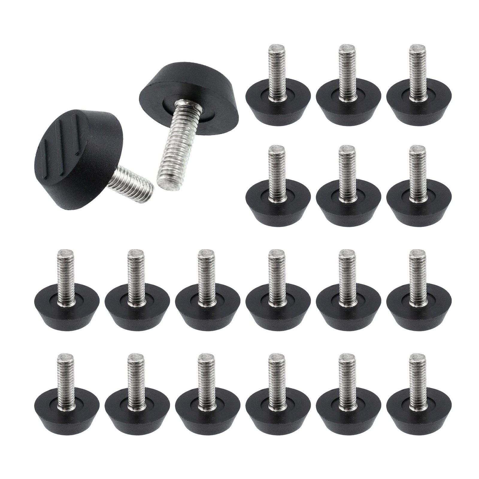 20 PCS M6 Thread Patio Furniture Levelers Adjustable Furniture Feet Screw in ...