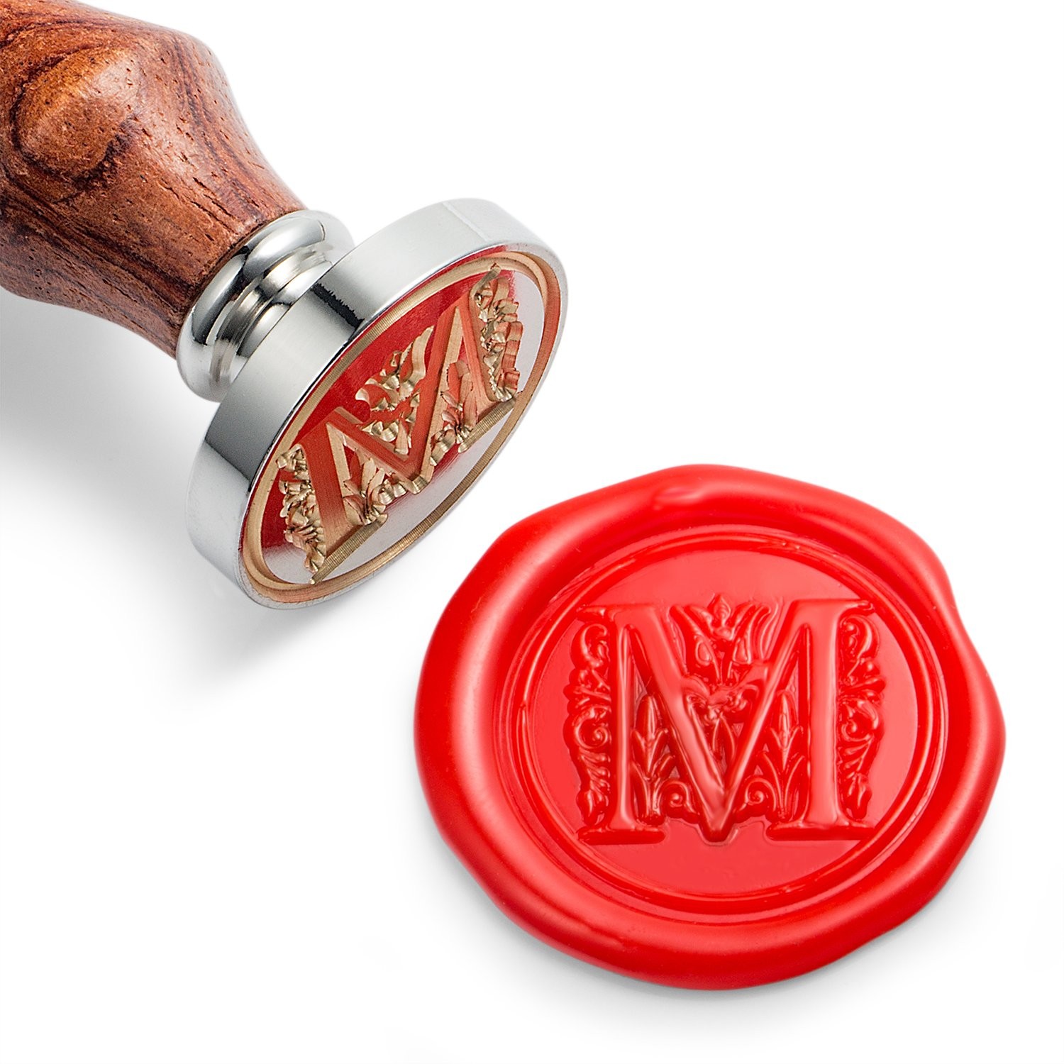 Mceal Wax Seal Stamp, Large 1 1/5"(30mm) Dia, Silver 30 mm diameter, M