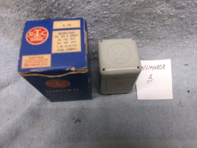 ** RARE - UTC - United Transistor Company - A-18 Transformer in ORIGINAL BOX **