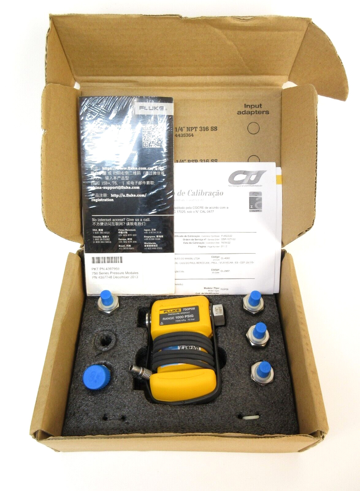 Fluke 750P08 Gauge Pressure Module 1000 PSI 70 Bar 7000 KPA
