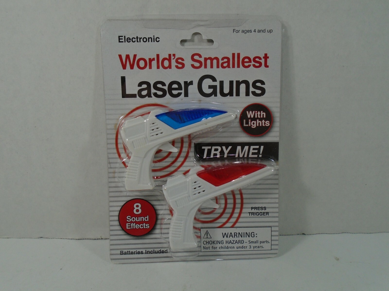 2012 WORLD'S SMALLEST--ELECTRONIC LASER GUNS (NEW)