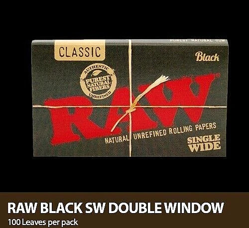 ***RAW CLASSIC SINGLE WIDE Rolling Papers DOUBLE PACK  100 LEAVES***