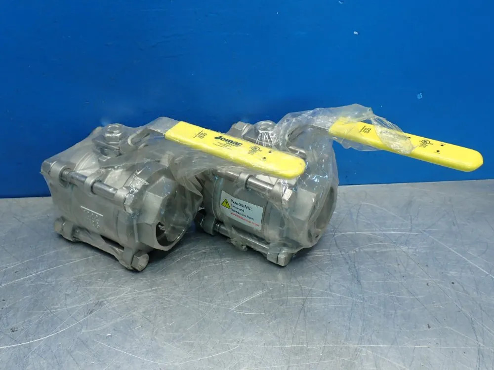 JOMAR VALVE 3-PIECE 4-BOLT SWING OUT BALL VALVE UNIT, 2PCS S-SS-1000N-4B