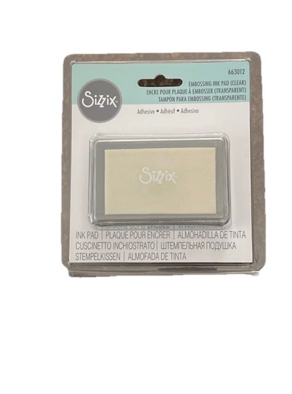 Sizzix Embossing Ink Pad 663012. Clear 2.5”x3.75”x7/8” Scrapbooking Crafts New.