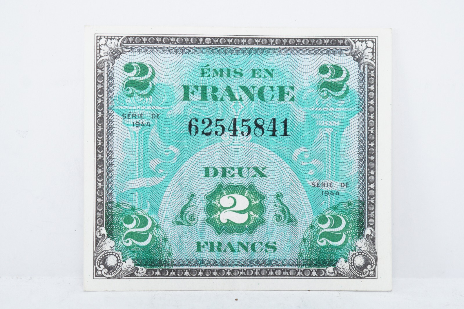 1944 France 2 Francs Note Allied Military Currency WWII (no285)