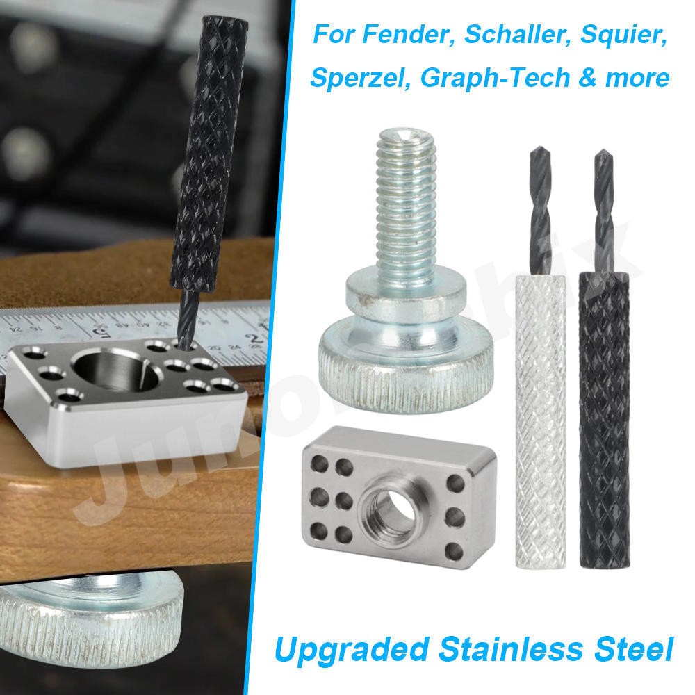 Stainless Steel Guitar Tuner Installation Tool Drill Jig For Pin-mount Tuners
