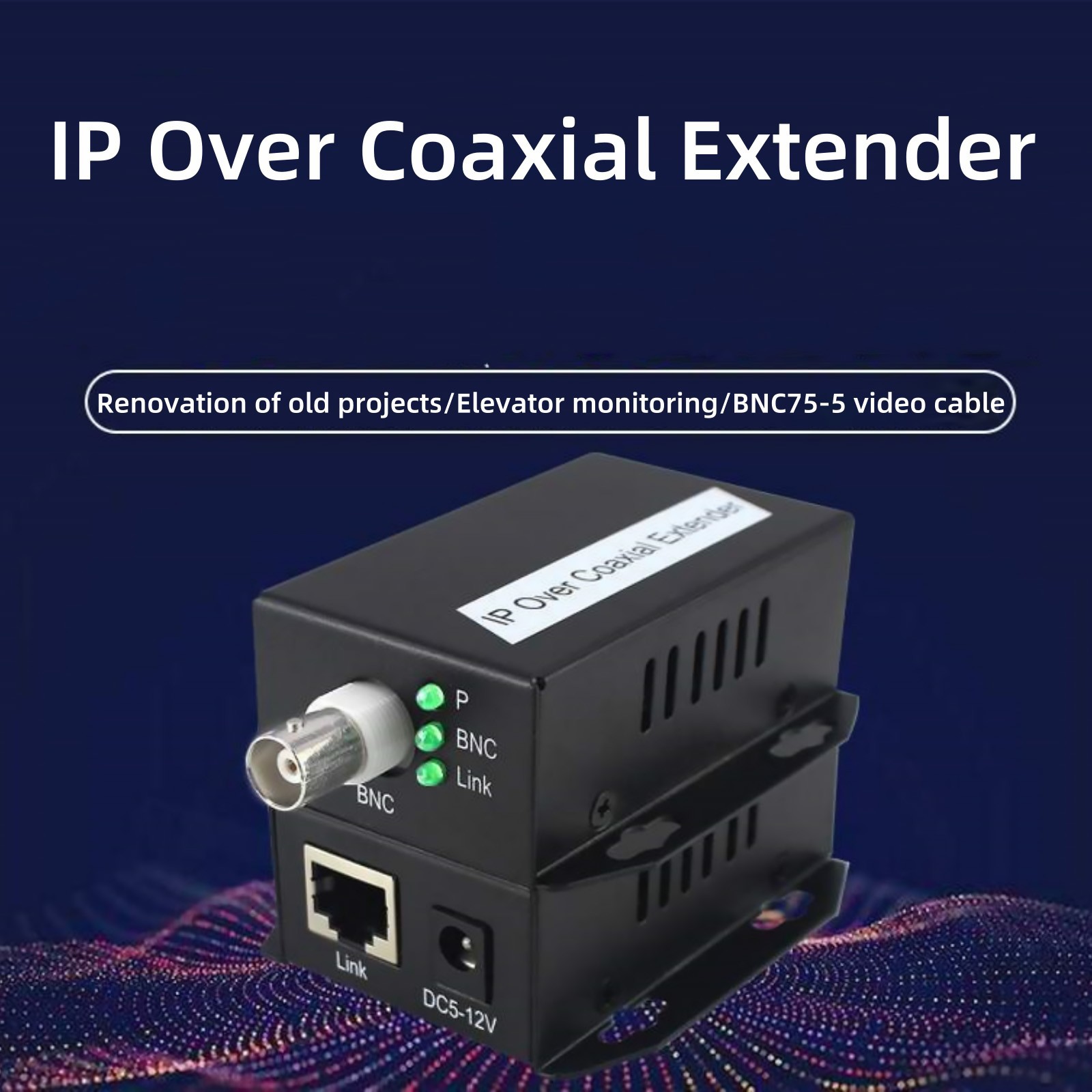 1 Pair Durable Metal Network Rj45 BNC IP Over Coaxial Extender For Elevator