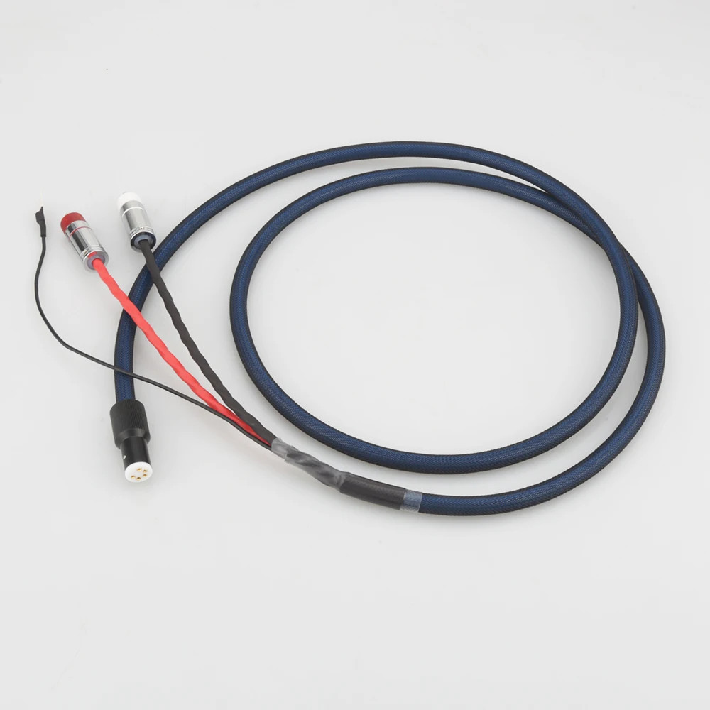 HIFI Audio Phono Tonearm Cable With shielding RCA 5 pin DIN RCA U spade plug