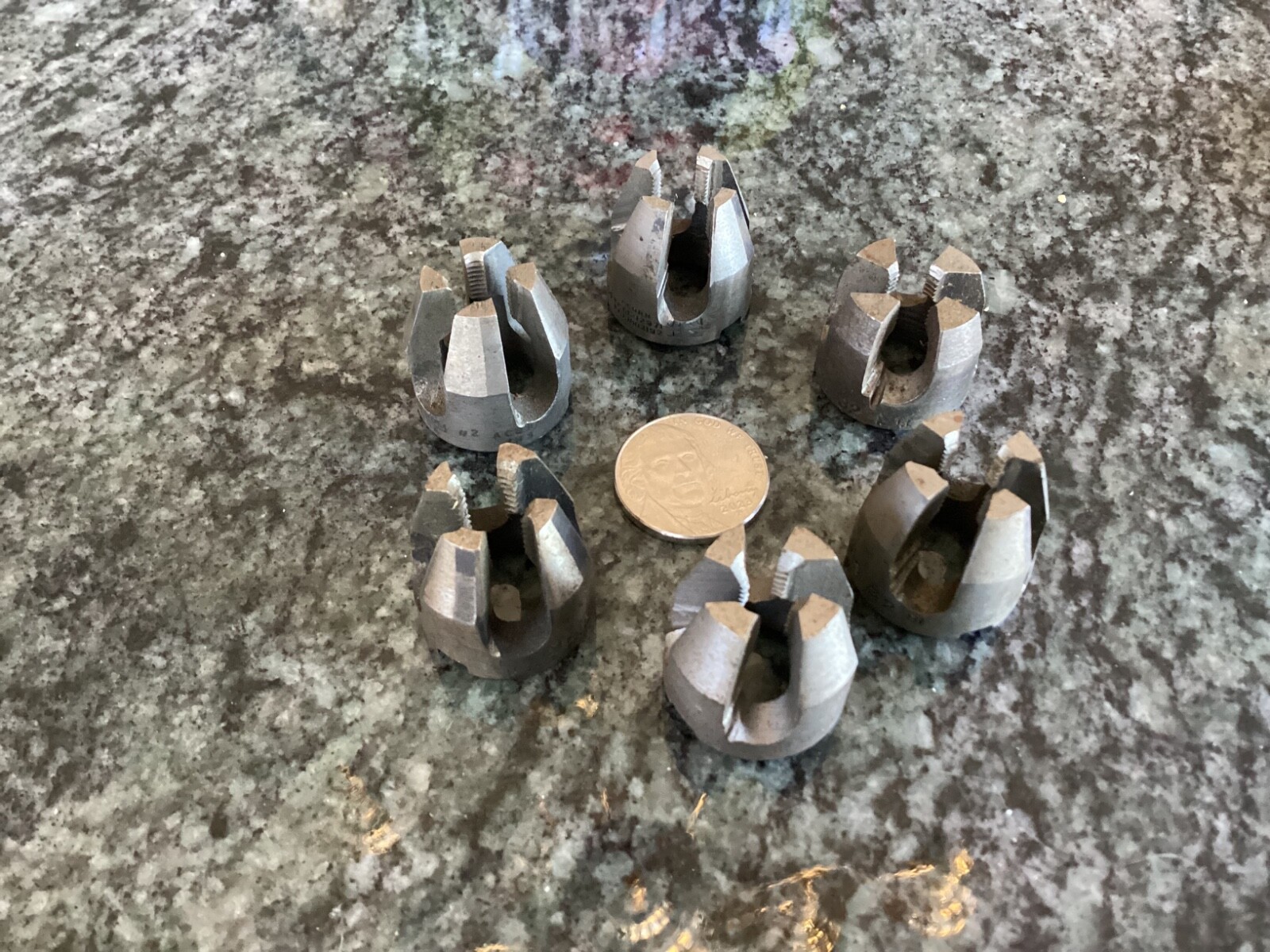 mixed lot of 6 # 2 size acorn threading dies machine shop chasers lot # 2