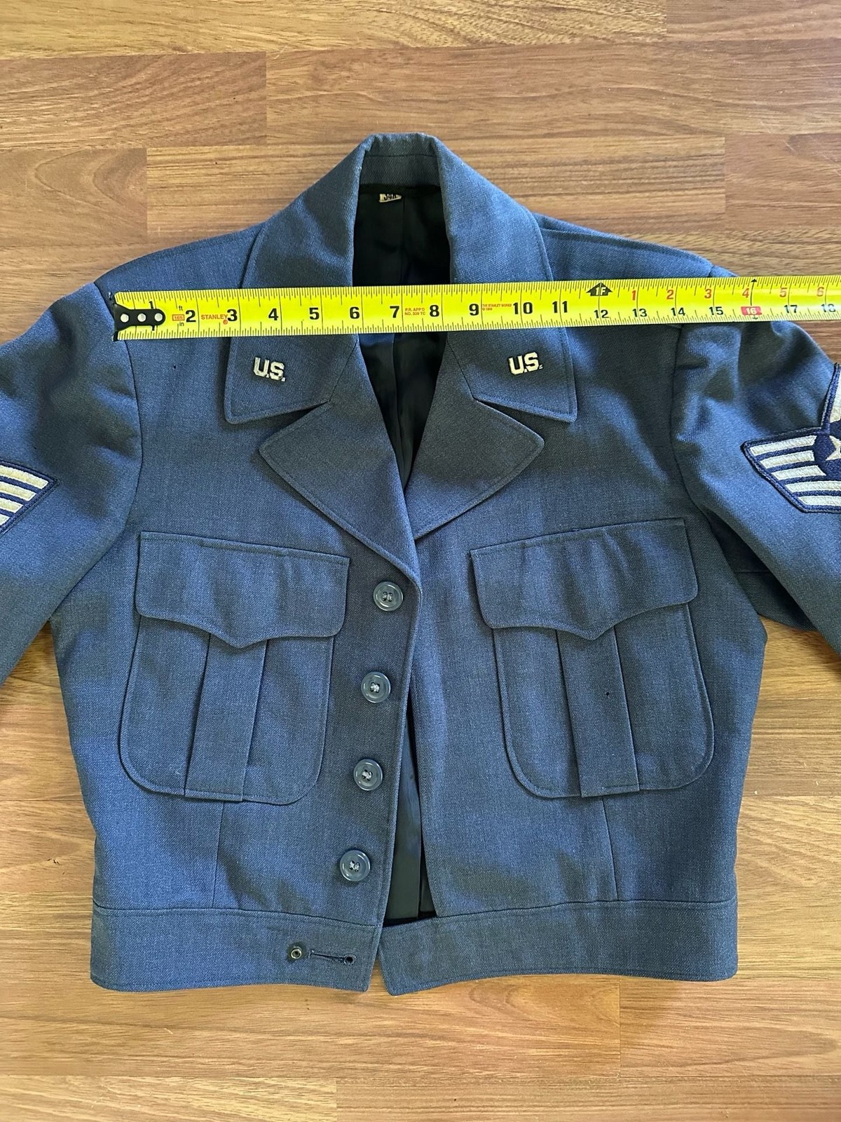 USA AIR FORCE IKE BOMBER JACKET WINTER BLUE SHADE 84 MODEL SIZE SMALL